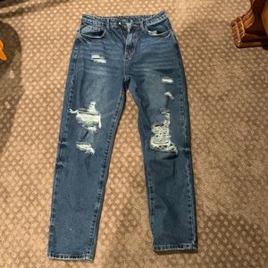 Shein dark washed boyfriend jeans